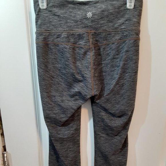 Athleta Full Length Gray Leggings Contrast Stitching - Picture 3 of 9